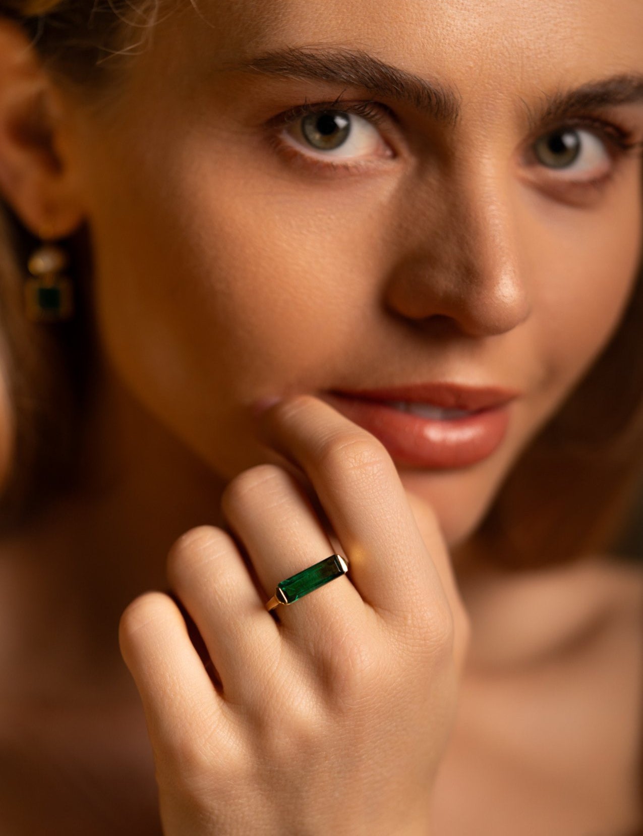 The Pomona Green Tourmaline 18ct Gold Vermeil Signet Ring - Molten Store