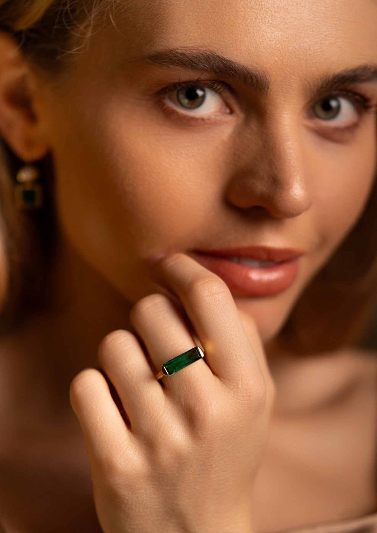 The Pomona Green Tourmaline 18ct Gold Vermeil Signet Ring - Molten Store