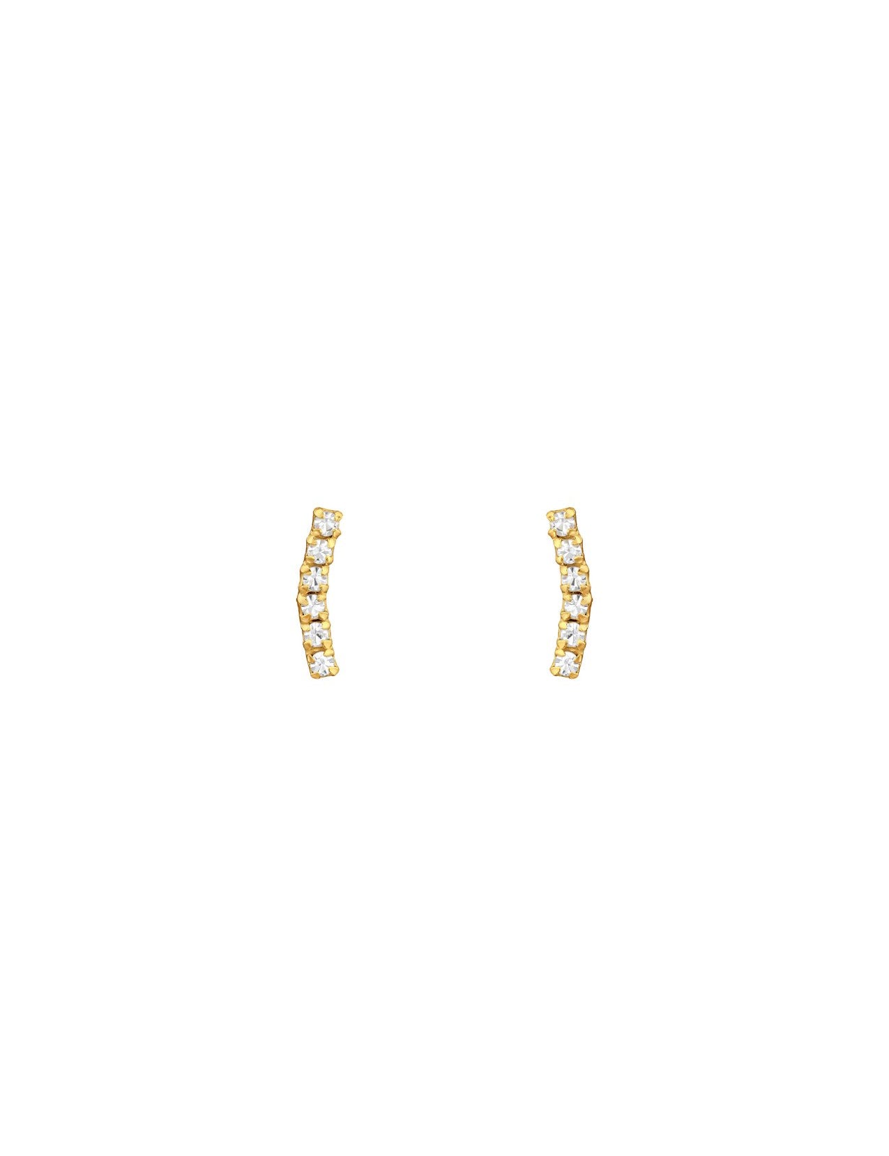 The Prancer Gold Vermeil Curved Stud Earrings - Molten Store