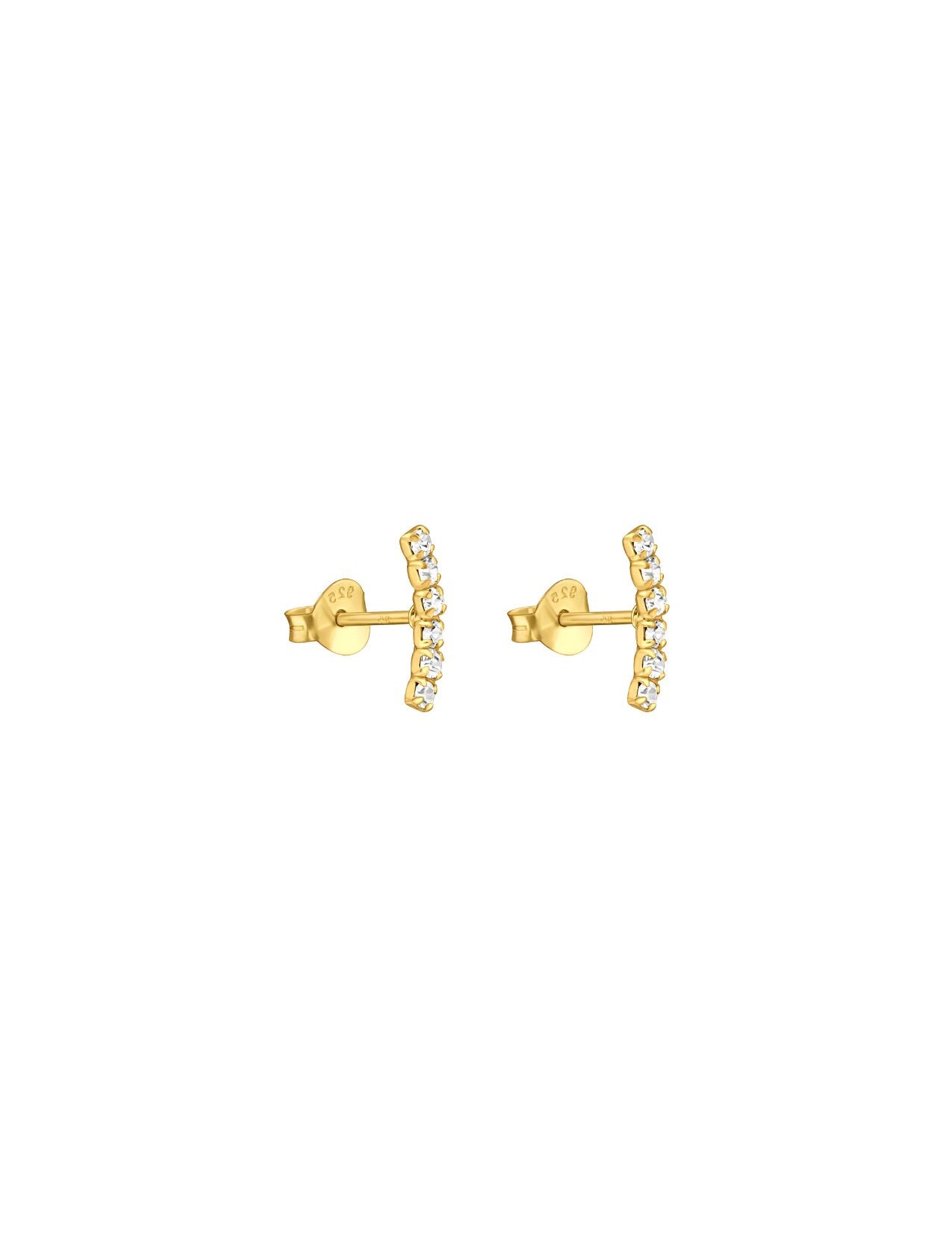 The Prancer Gold Vermeil Curved Stud Earrings - Molten Store