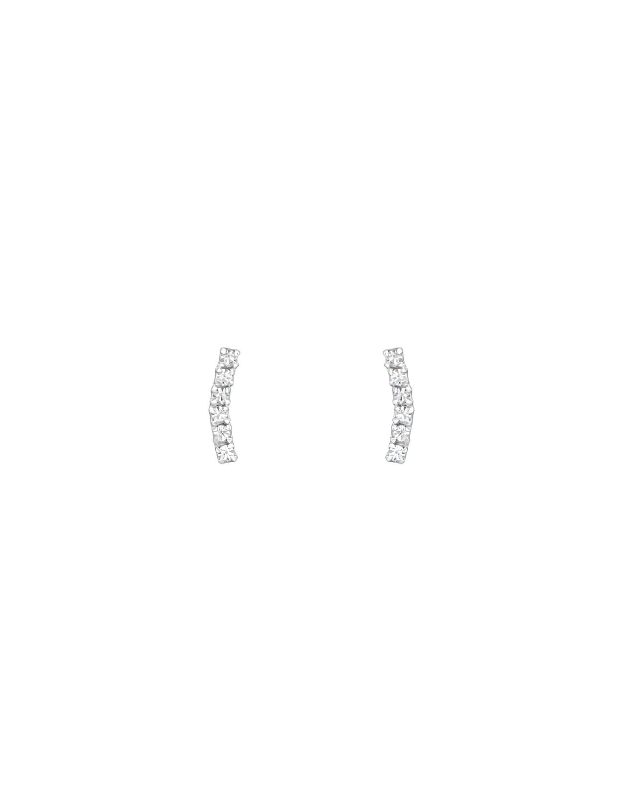 The Prancer Silver Curved Stud Earrings - Molten Store