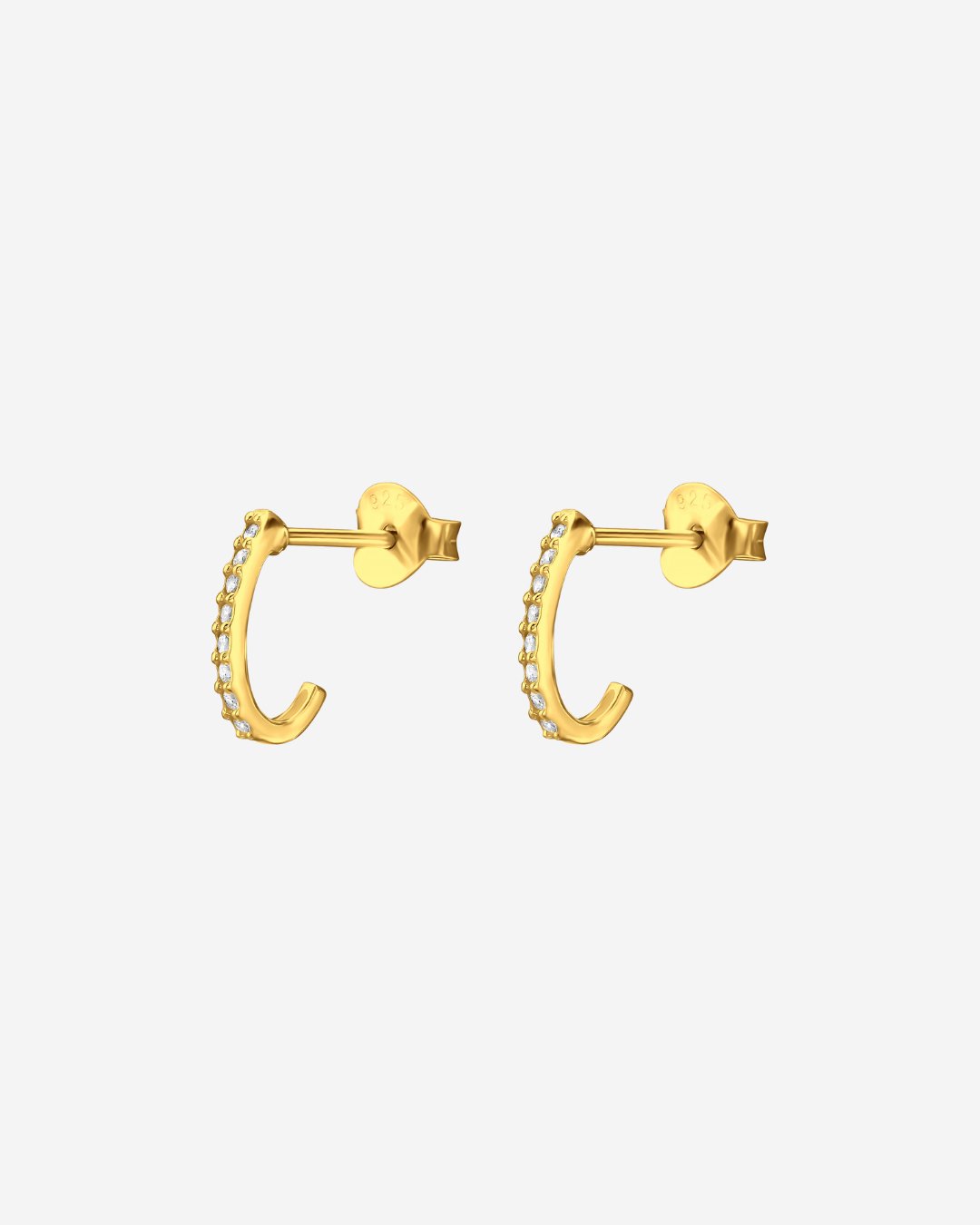 The Prismatic 14ct Gold Vermeil Curved Drop Earrings - Molten Store