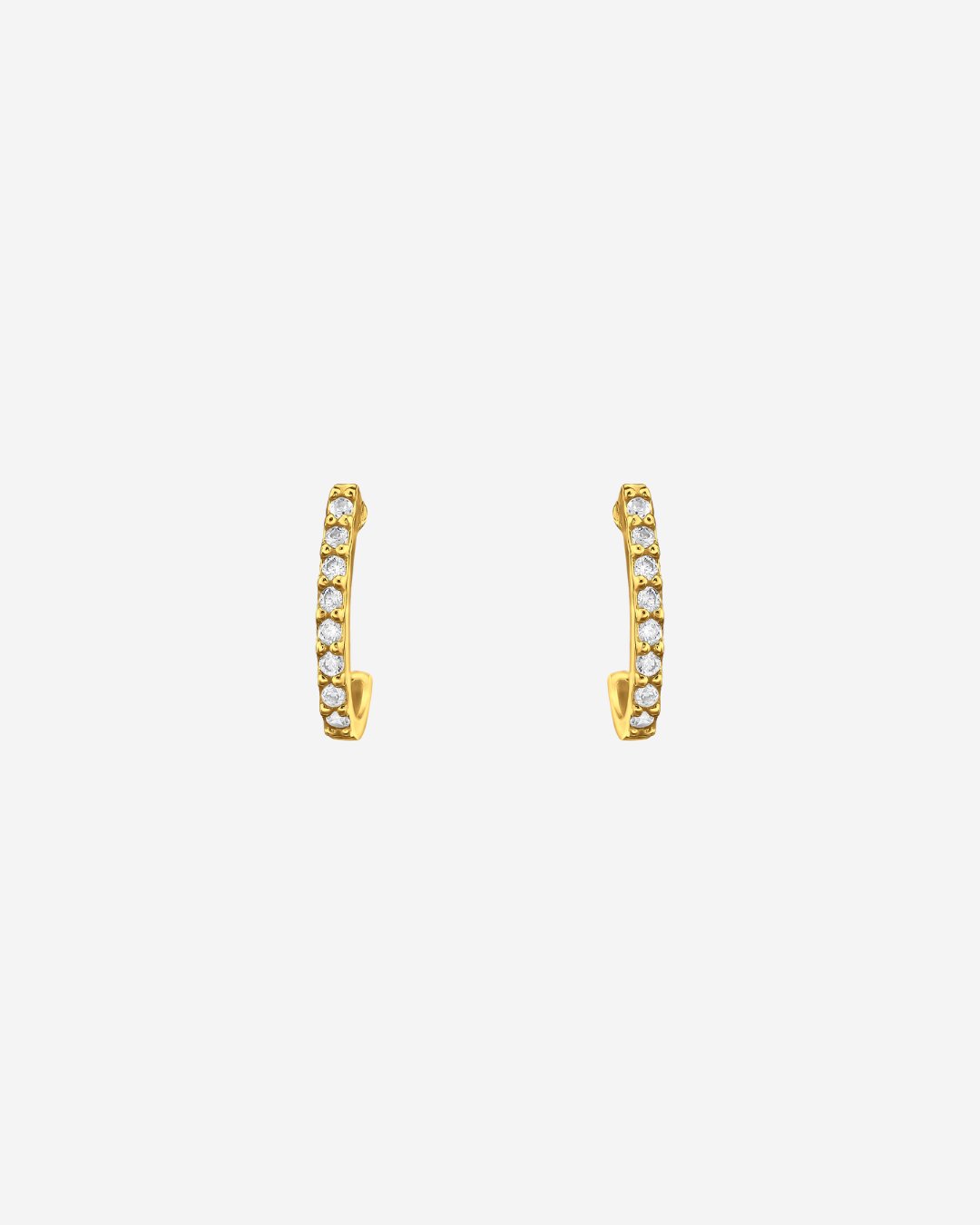 The Prismatic 14ct Gold Vermeil Curved Drop Earrings - Molten Store