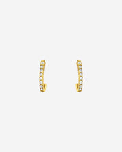 The Prismatic 14ct Gold Vermeil Curved Drop Earrings - Molten Store