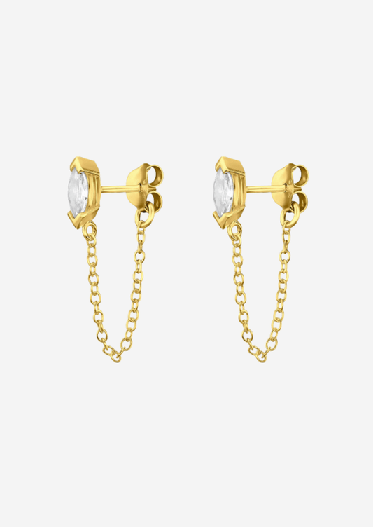 The Radiance 14ct Gold Vermeil Ear Jackets - Molten Store