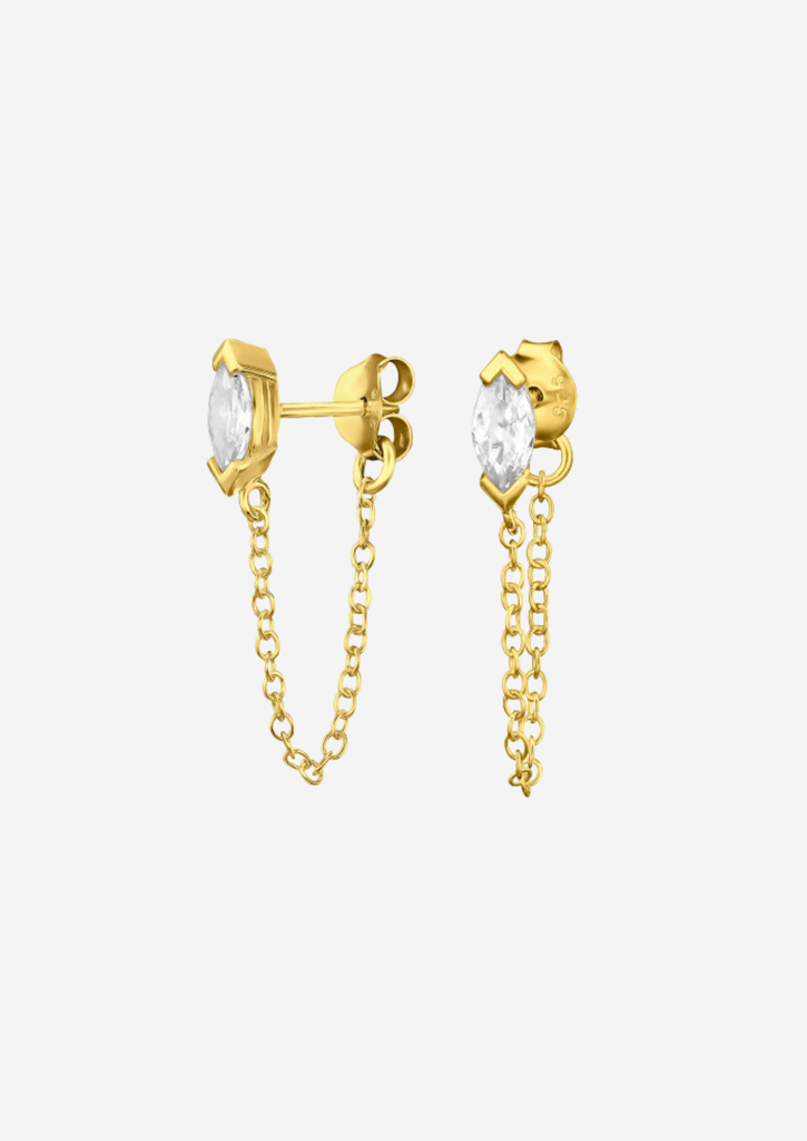 The Radiance 14ct Gold Vermeil Ear Jackets - Molten Store