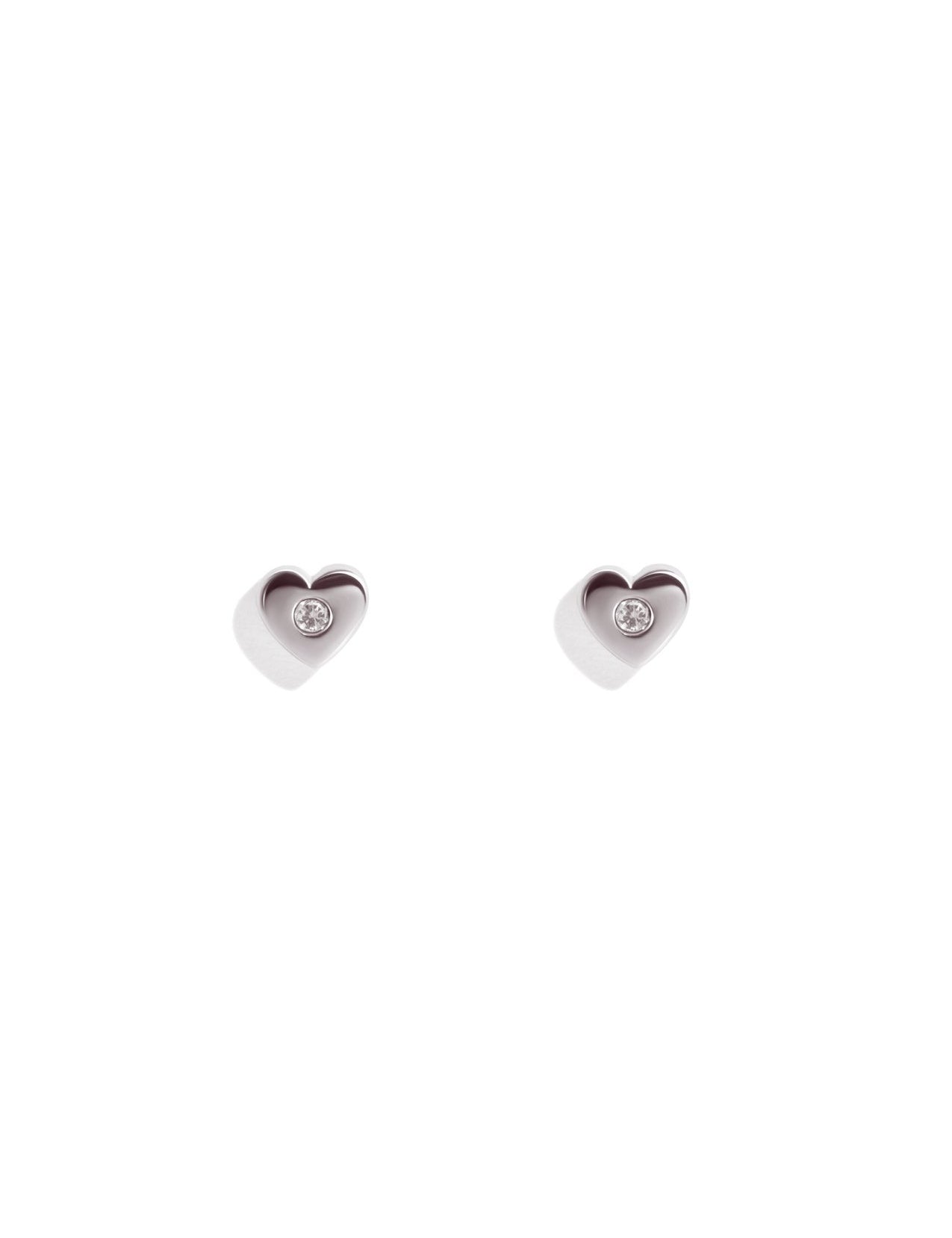 The Radiant Heart Silver Stud Earrings - Molten Store