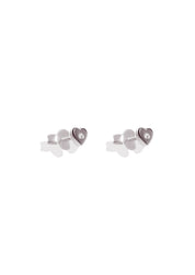 The Radiant Heart Silver Stud Earrings - Molten Store