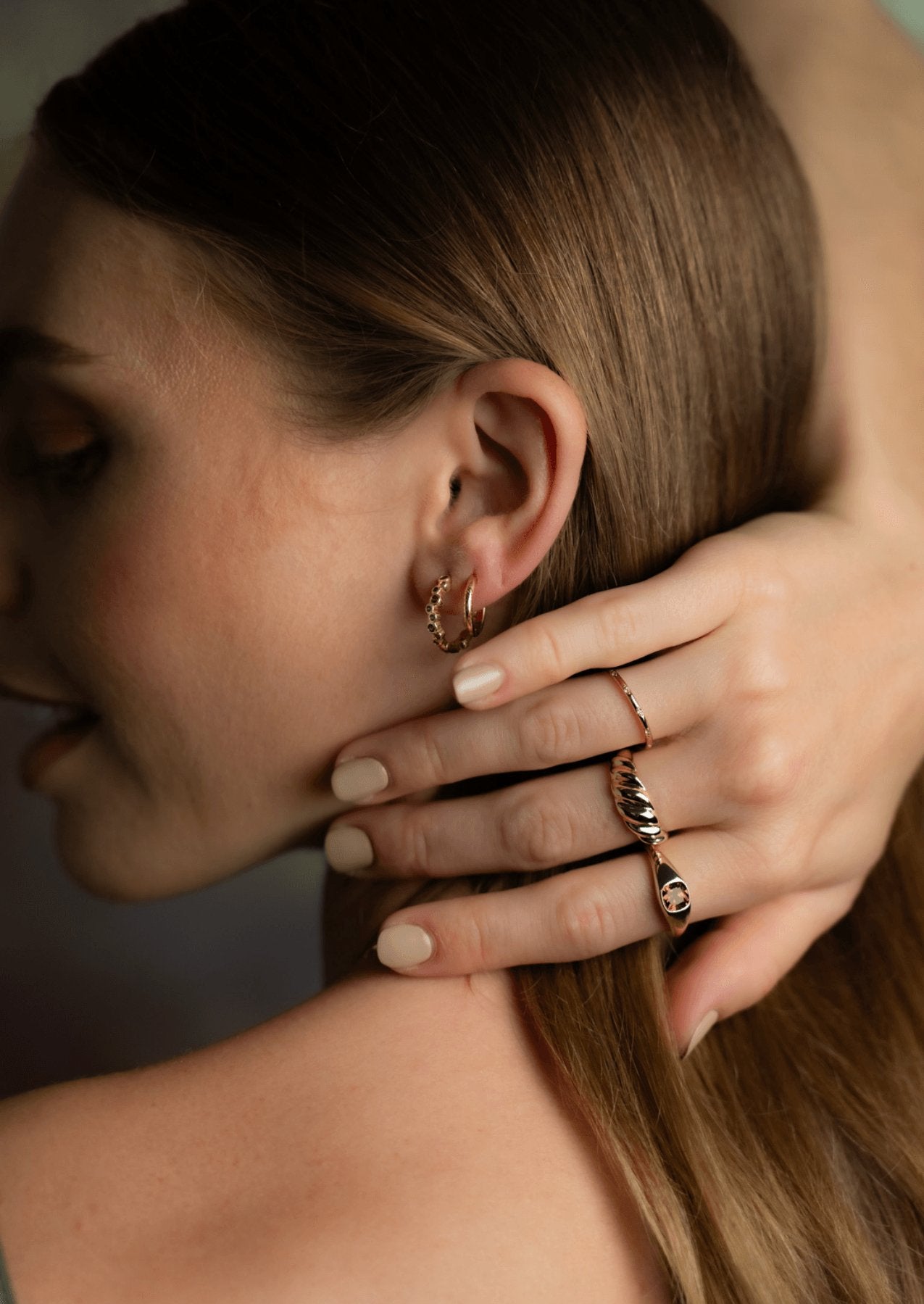 The Rock Pool Coffee 14ct Gold Vermeil Hoop Earrings - Molten Store