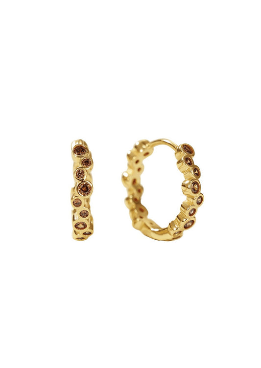 The Rock Pool Coffee 14ct Gold Vermeil Hoop Earrings - Molten Store