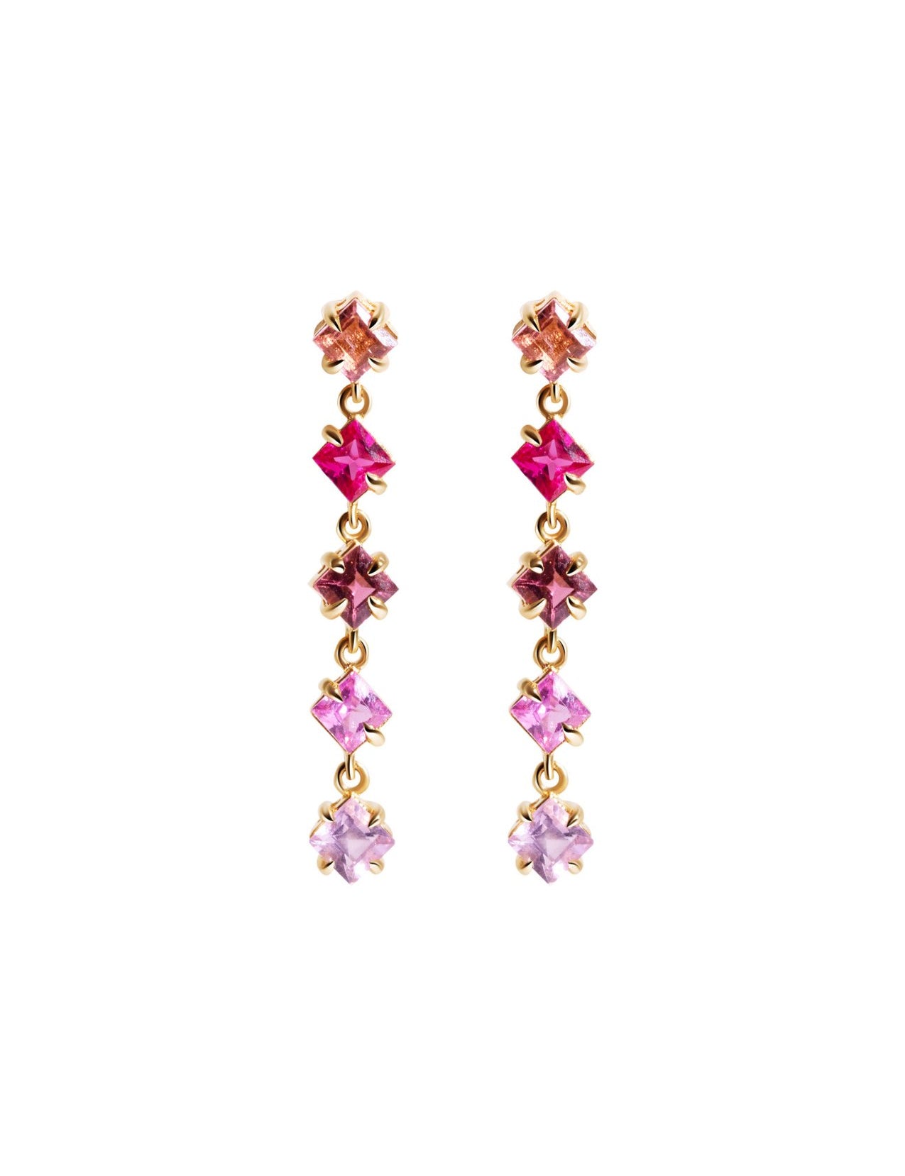 The Rosco Five 9ct Solid Gold Drop Earrings - Molten Store