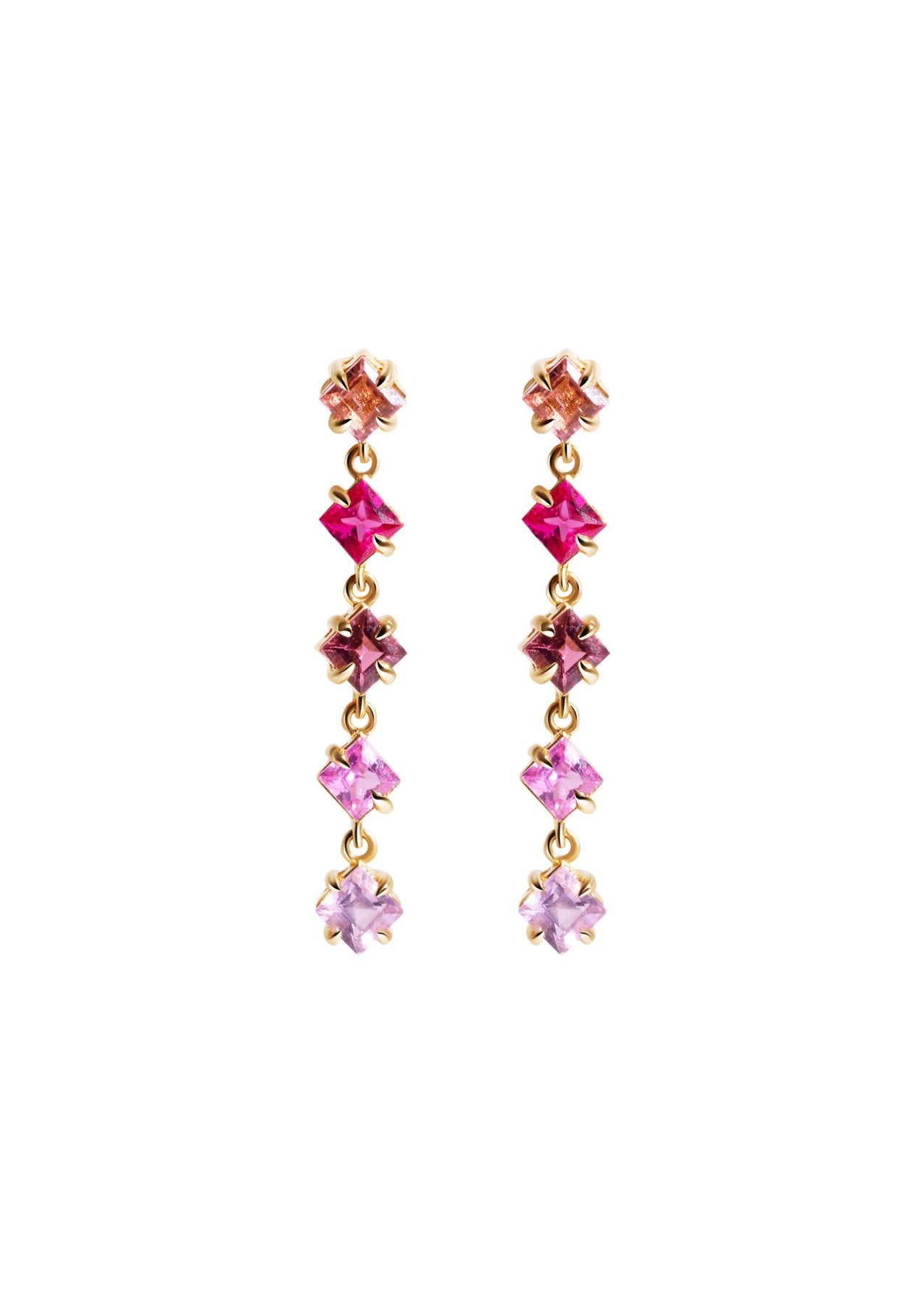 The Rosco Five 9ct Solid Gold Drop Earrings - Molten Store