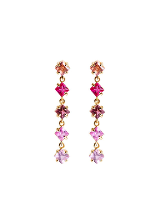 The Rosco Five 9ct Solid Gold Drop Earrings - Molten Store