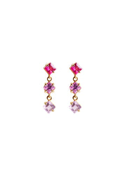 The Rosco Three 9ct Solid Gold Drop Earrings - Molten Store