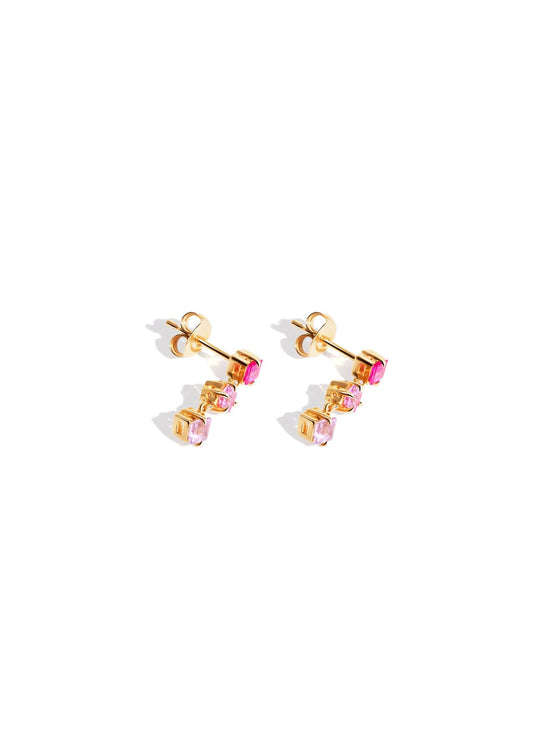 The Rosco Three 9ct Solid Gold Drop Earrings - Molten Store