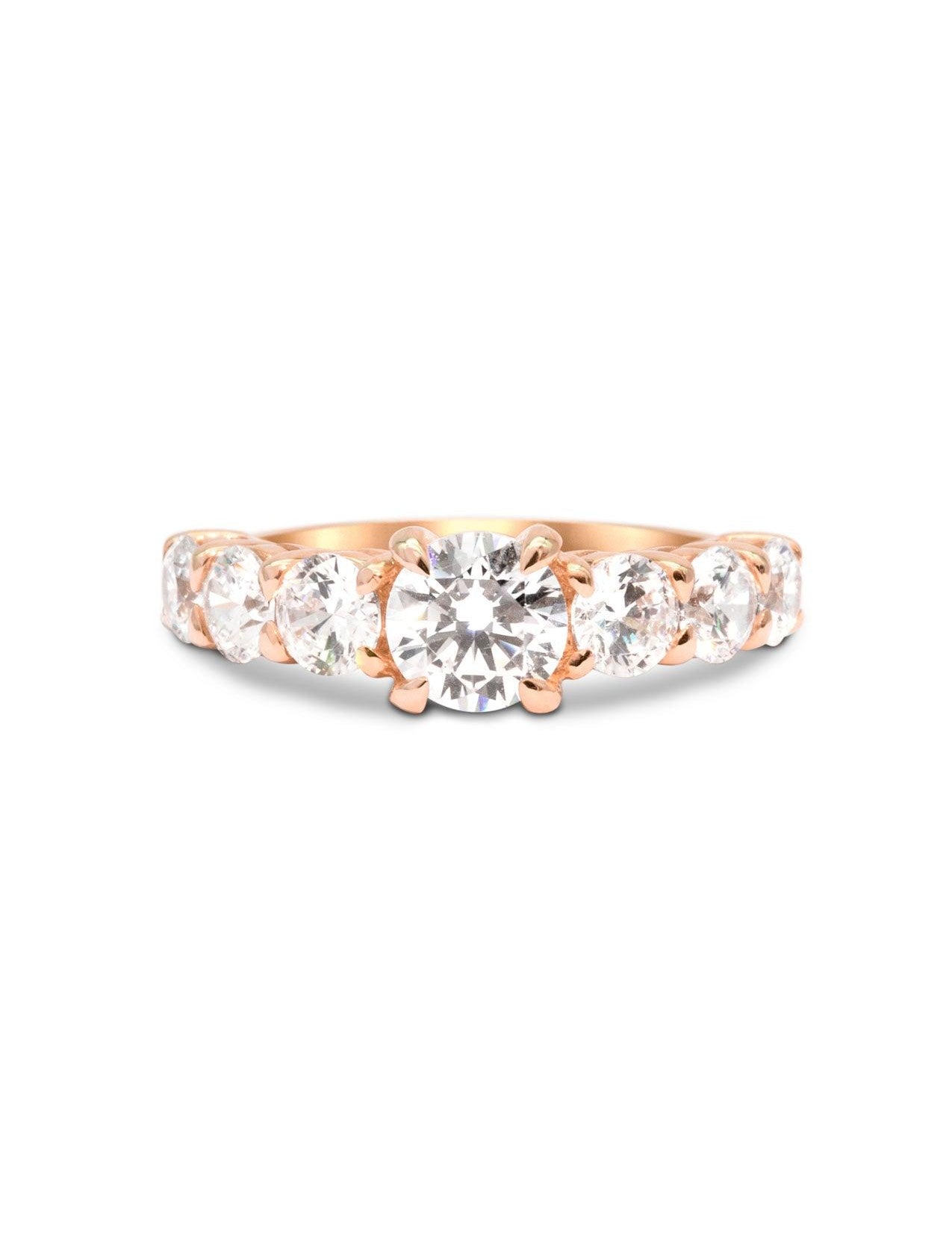 The Round Brilliant Banks Rose Gold Ring Setting - Molten Store