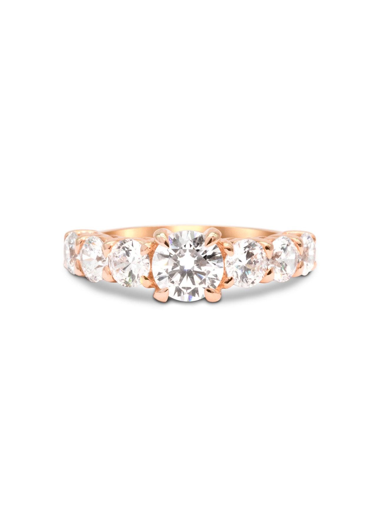 The Round Brilliant Banks Rose Gold Ring Setting - Molten Store