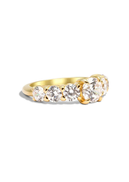 The Round Brilliant Banks Yellow Gold Ring Setting - Molten Store