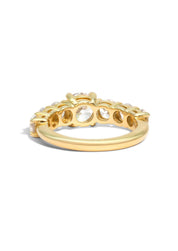 The Round Brilliant Banks Yellow Gold Ring Setting - Molten Store