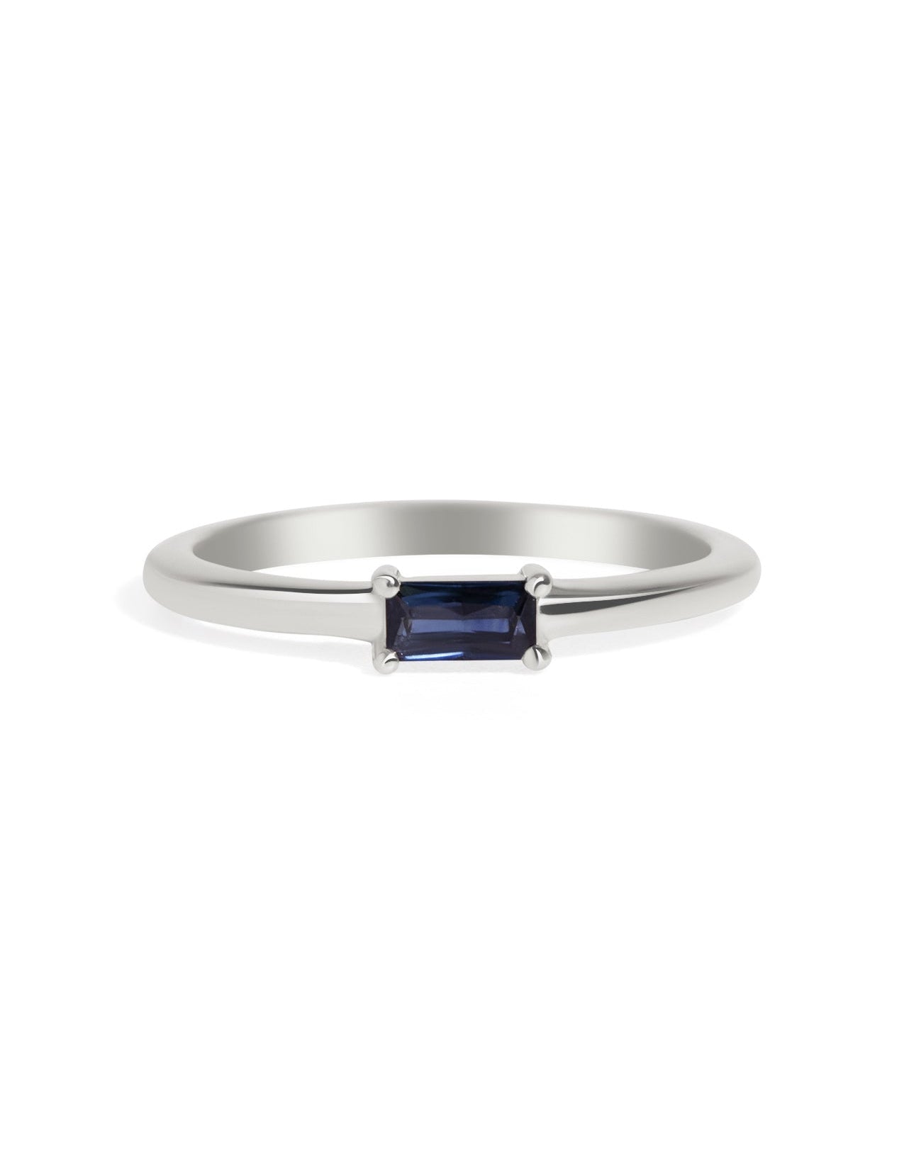 The Rue Sapphire White Gold Ring - Molten Store