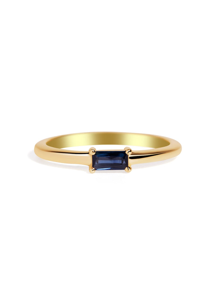 The Rue Sapphire Yellow Gold Ring - Molten Store