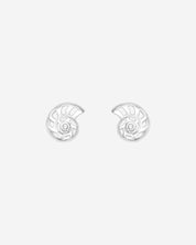 The Sea Charm Sterling Silver Stud Earrings - Molten Store