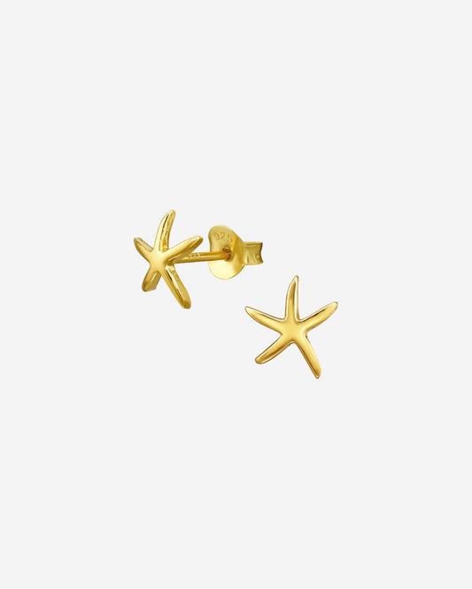 The Sea Star 14ct Gold Vermeil Stud Earrings - Molten Store