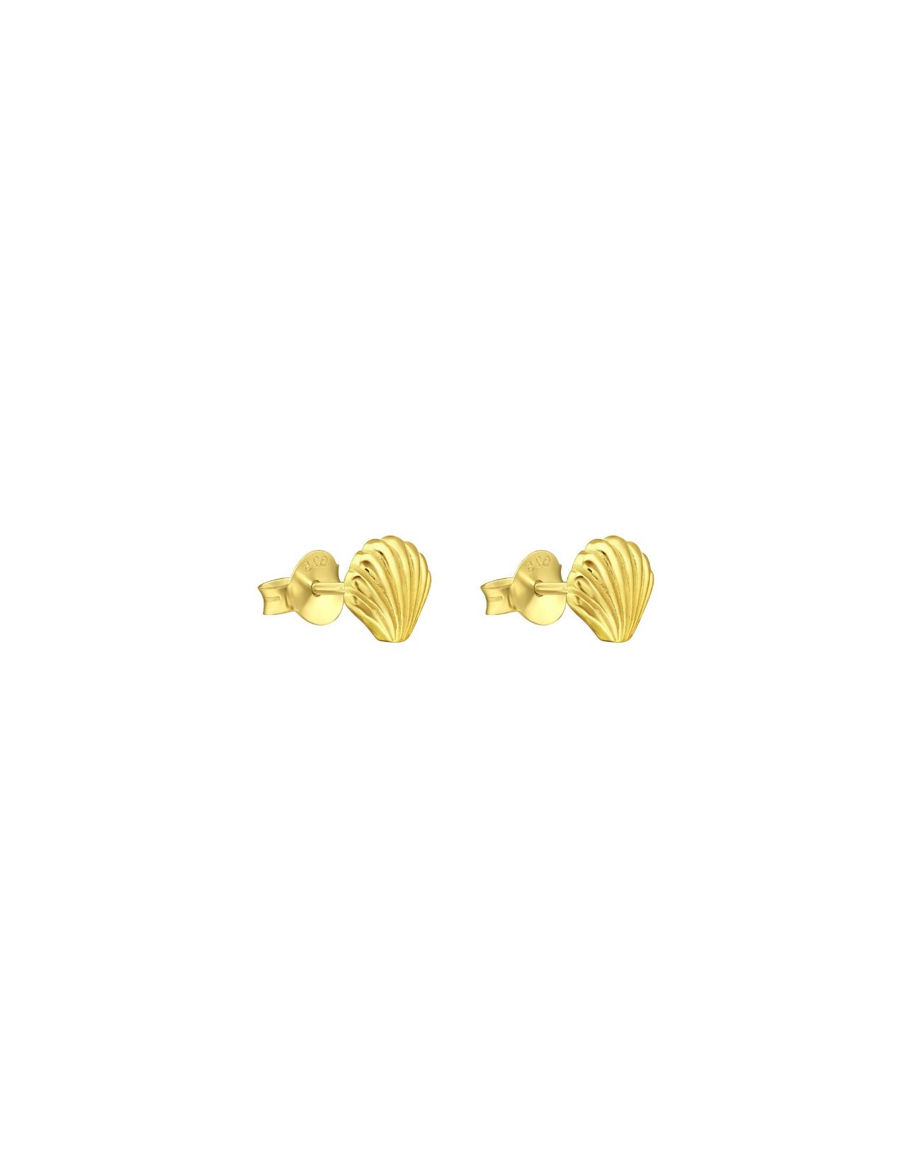 The Seashell Gold Vermeil Stud Earring - Molten Store