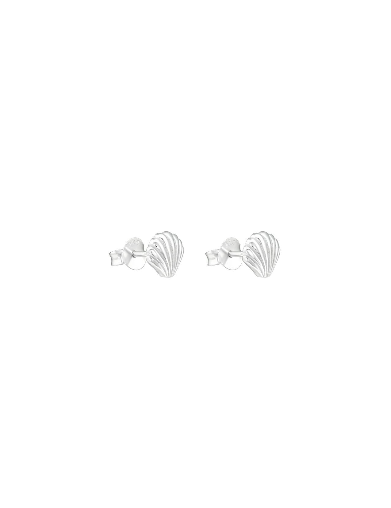 The Seashell Silver Stud Earrings - Molten Store