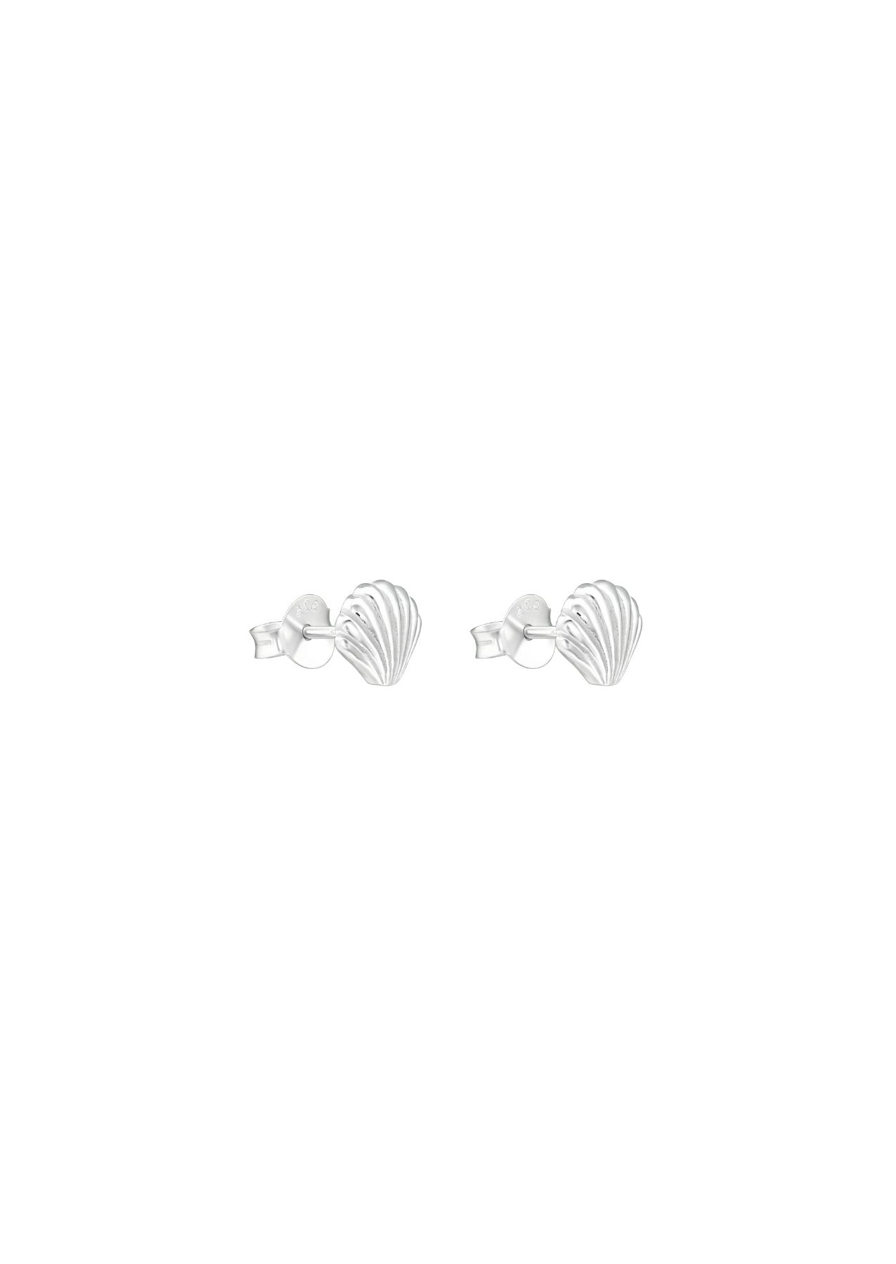 The Seashell Silver Stud Earrings - Molten Store