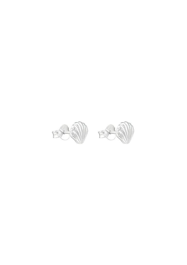 The Seashell Silver Stud Earrings - Molten Store