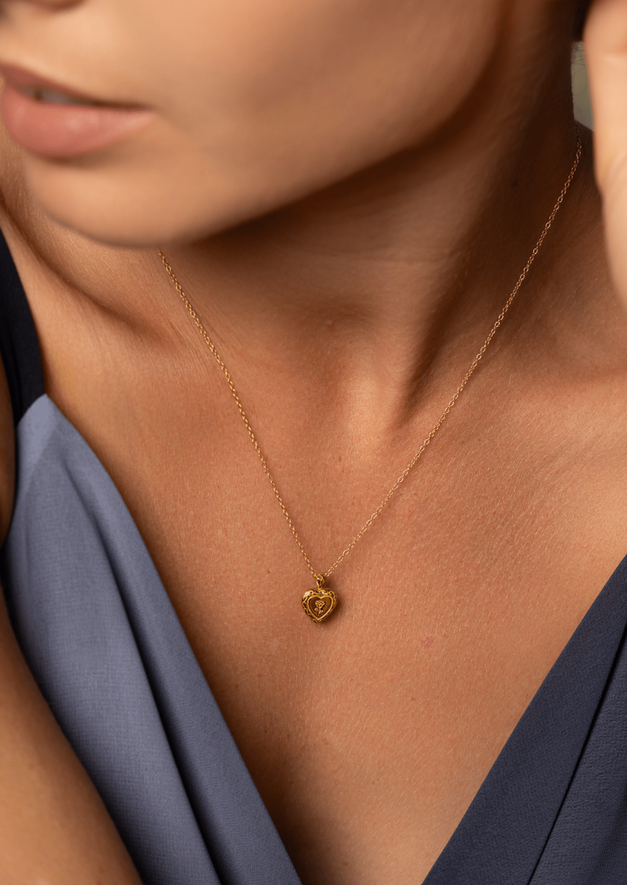 The Secret Heart 14ct Gold Vermeil Pendant Necklace - Molten Store