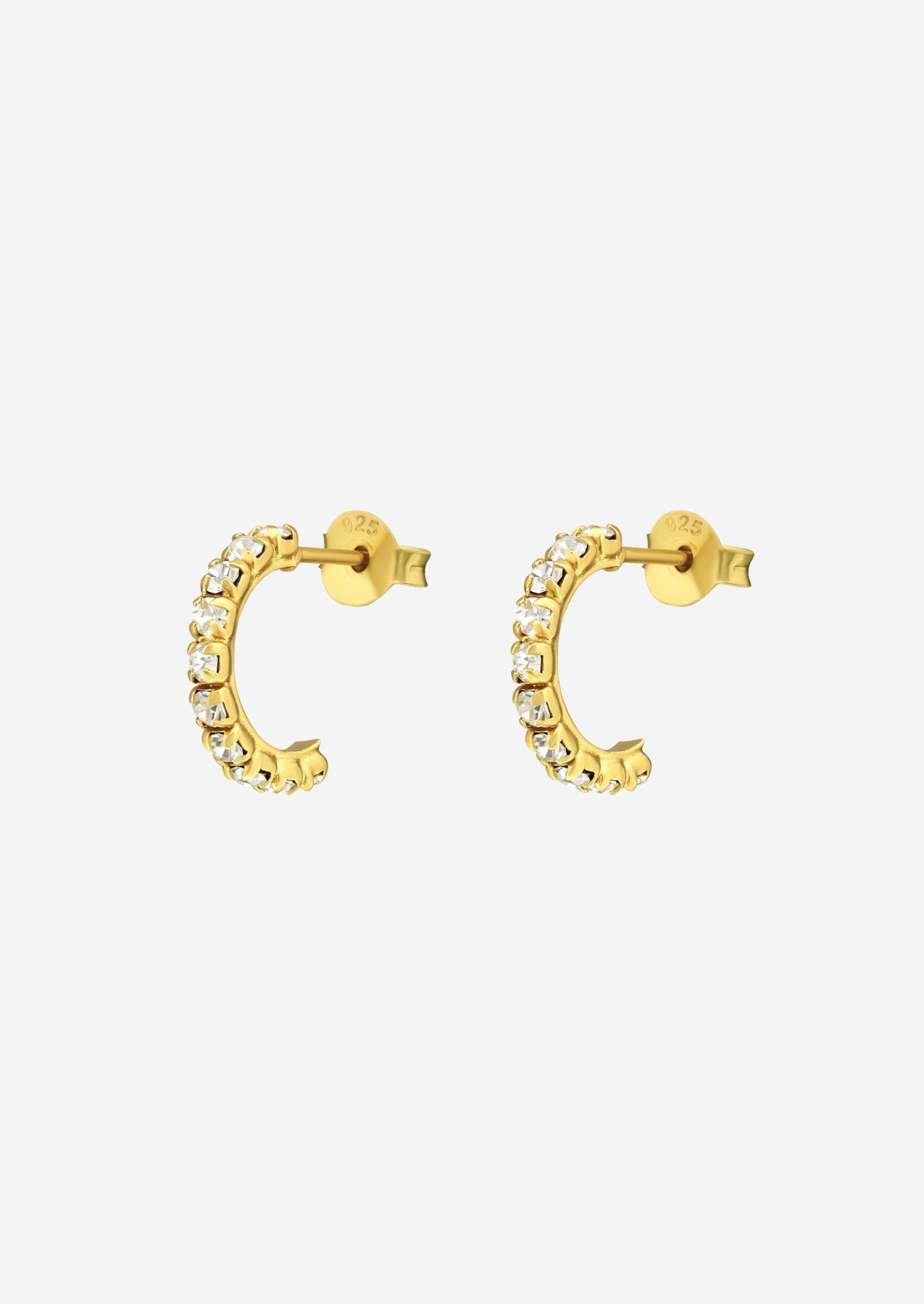 The Seraph 14ct Gold Vermeil Half Hoop Earrings - Molten Store