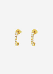 The Seraph 14ct Gold Vermeil Half Hoop Earrings - Molten Store