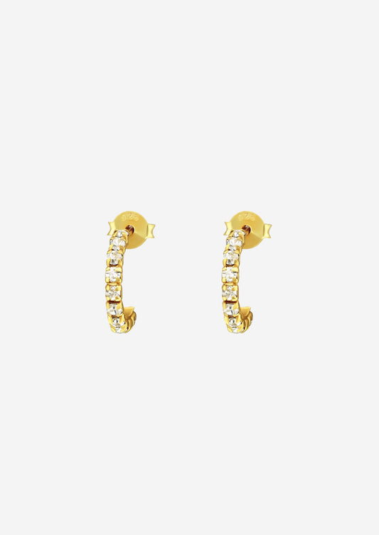 The Seraph 14ct Gold Vermeil Half Hoop Earrings - Molten Store