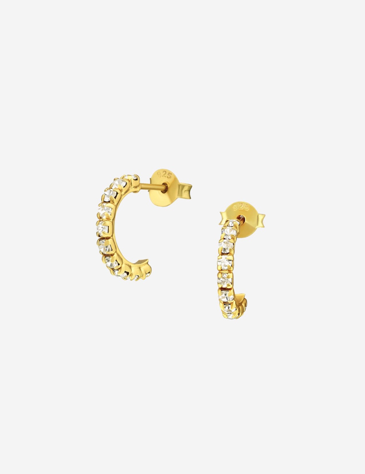 The Seraph 14ct Gold Vermeil Half Hoop Earrings - Molten Store