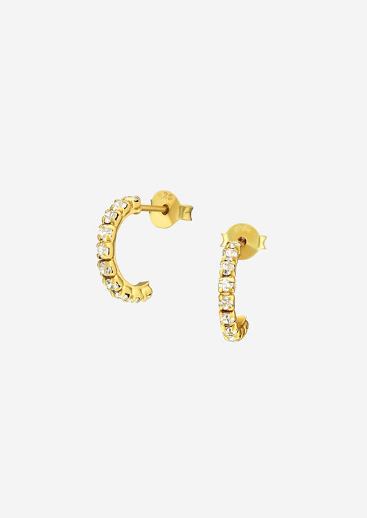 The Seraph 14ct Gold Vermeil Half Hoop Earrings - Molten Store