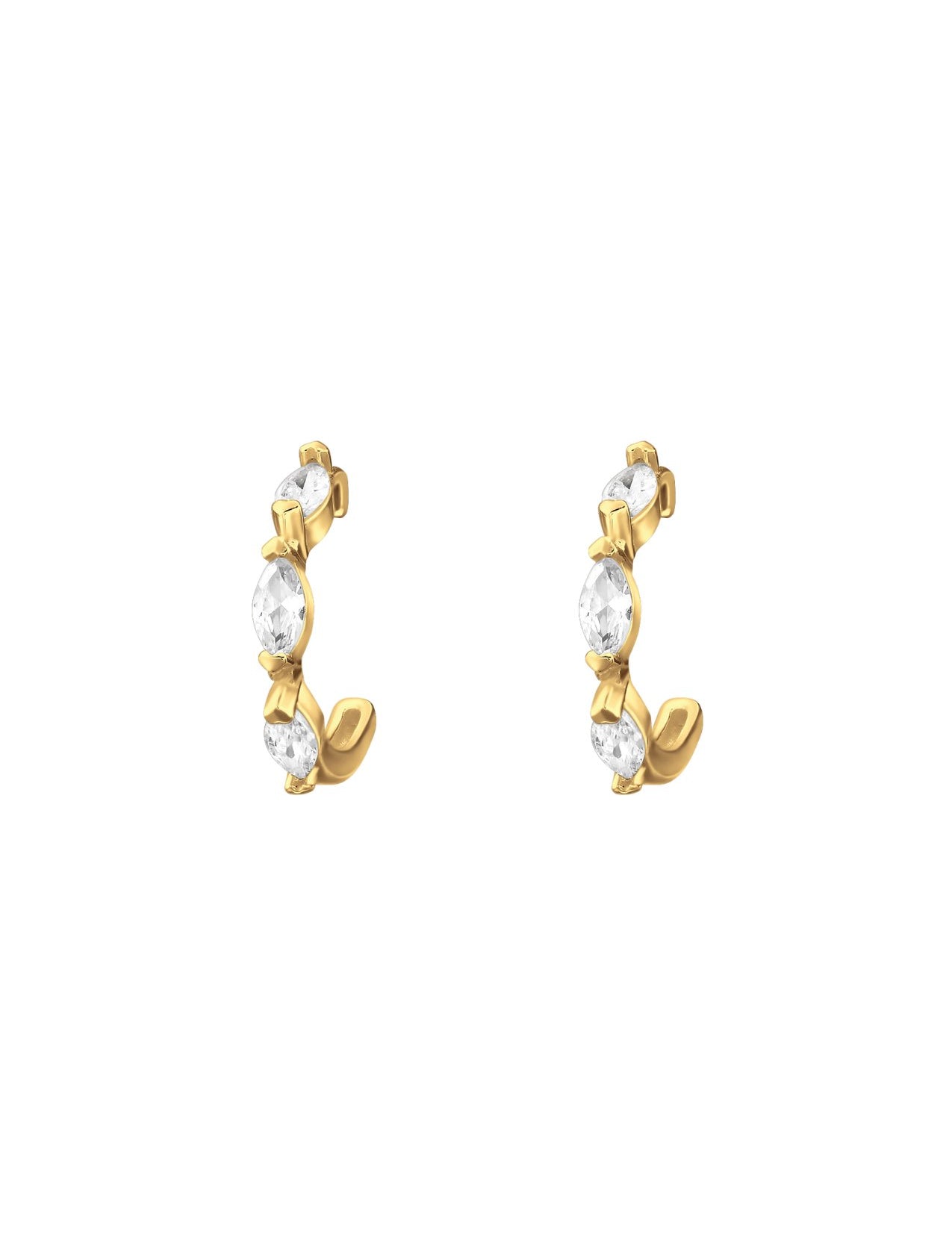 The Serendipity 14ct Gold Vermeil Half Hoop Earrings - Molten Store