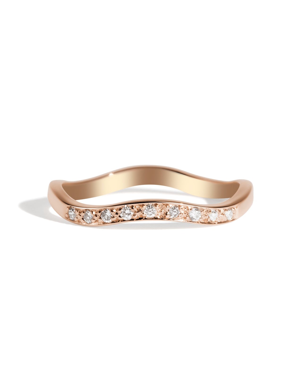 The Serene Diamond Rose Gold Band - Molten Store