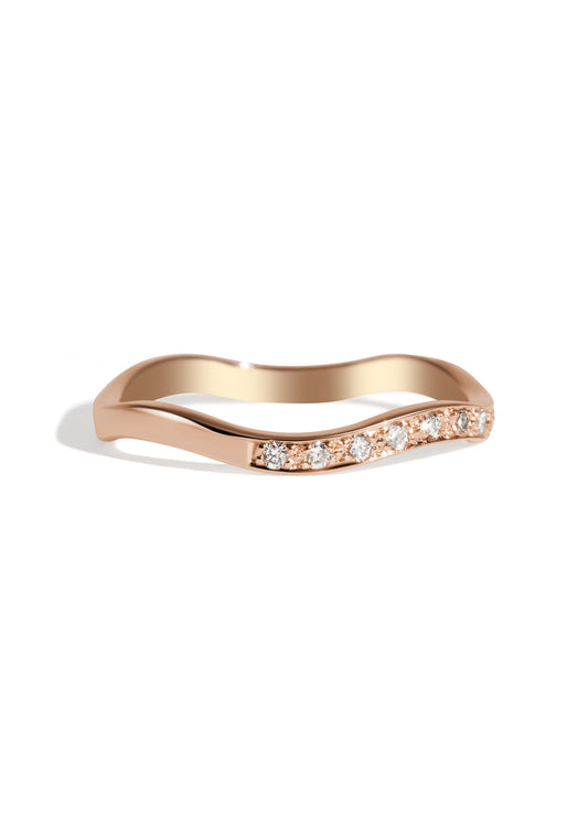 The Serene Diamond Rose Gold Band - Molten Store