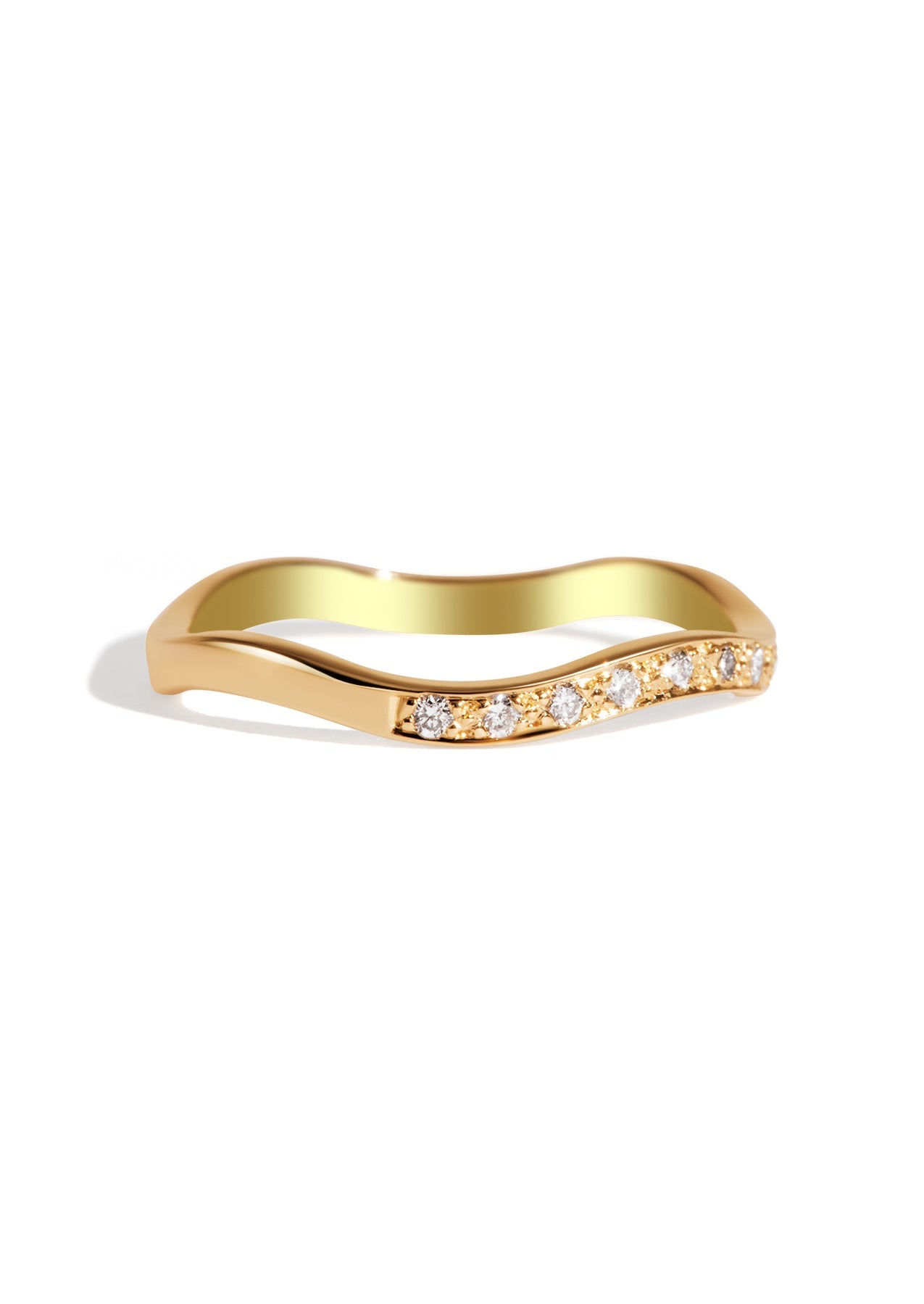 The Serene Diamond Yellow Gold Band - Molten Store