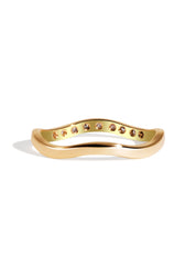 The Serene Diamond Yellow Gold Band - Molten Store