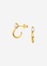 The Serpent 14ct Gold Vermeil Half Hoop Earrings - Molten Store