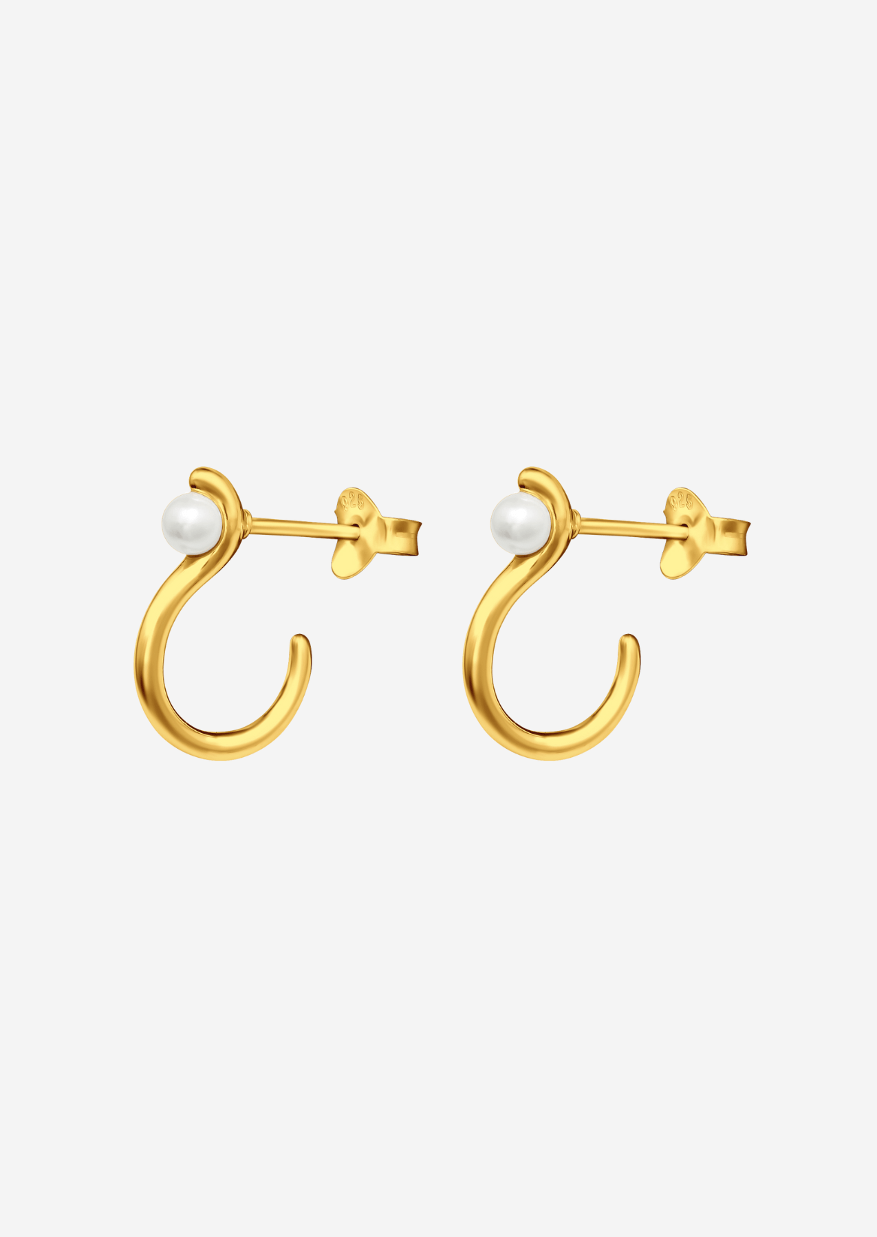 The Serpent 14ct Gold Vermeil Half Hoop Earrings - Molten Store