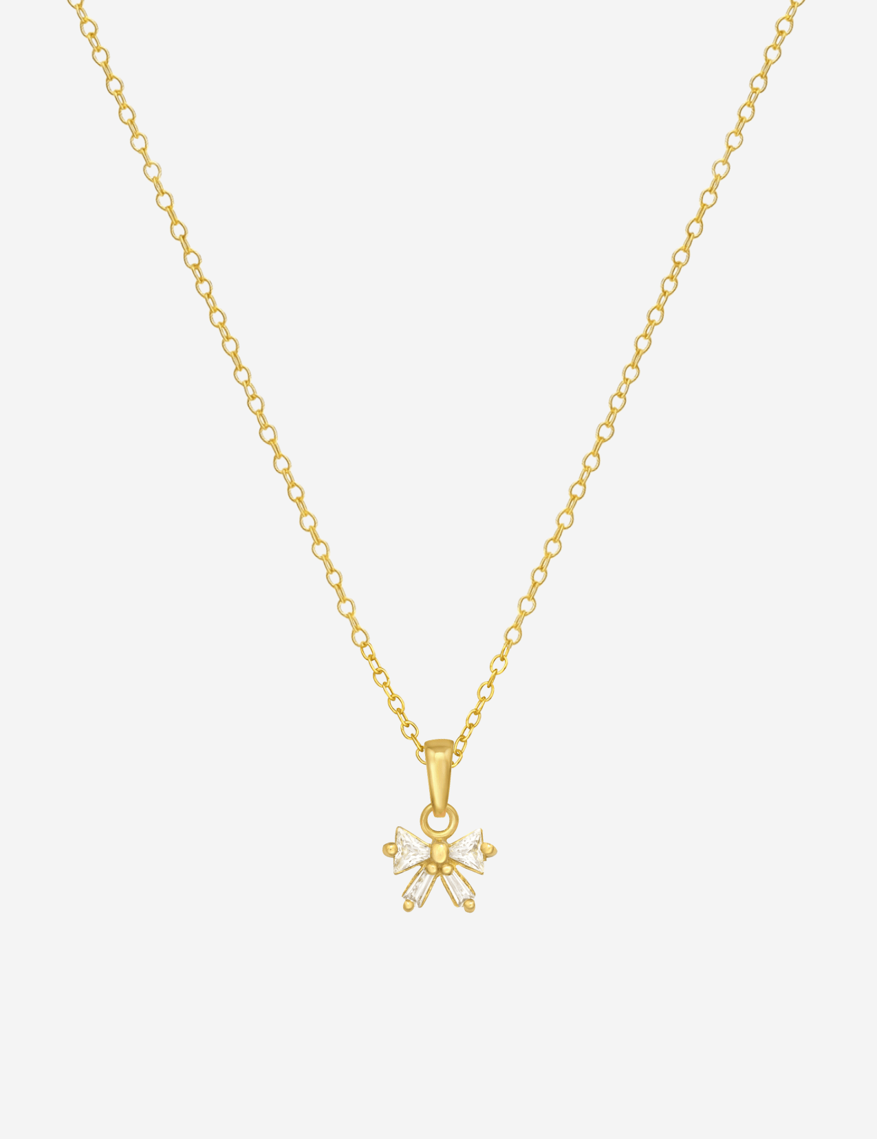 The Shimmer Bow 14ct Gold Vermeil Pendant Necklace - Molten Store