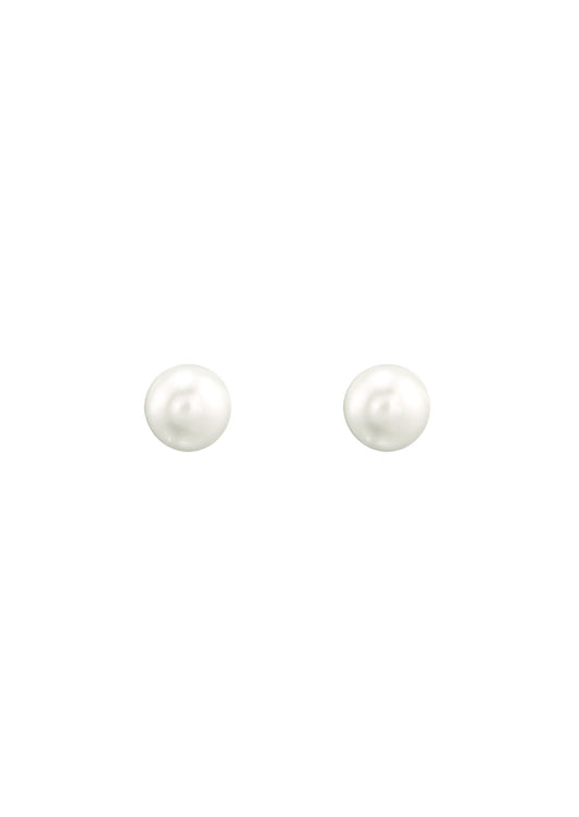 The Siren Pearl Gold Vermeil Stud Earrings (8mm) - Molten Store