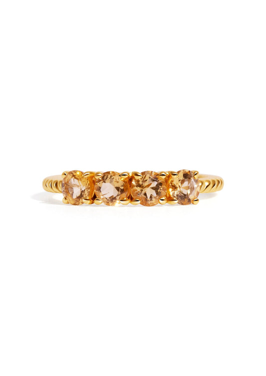 The Sol Citrine 18ct Gold Vermeil Ring - Molten Store