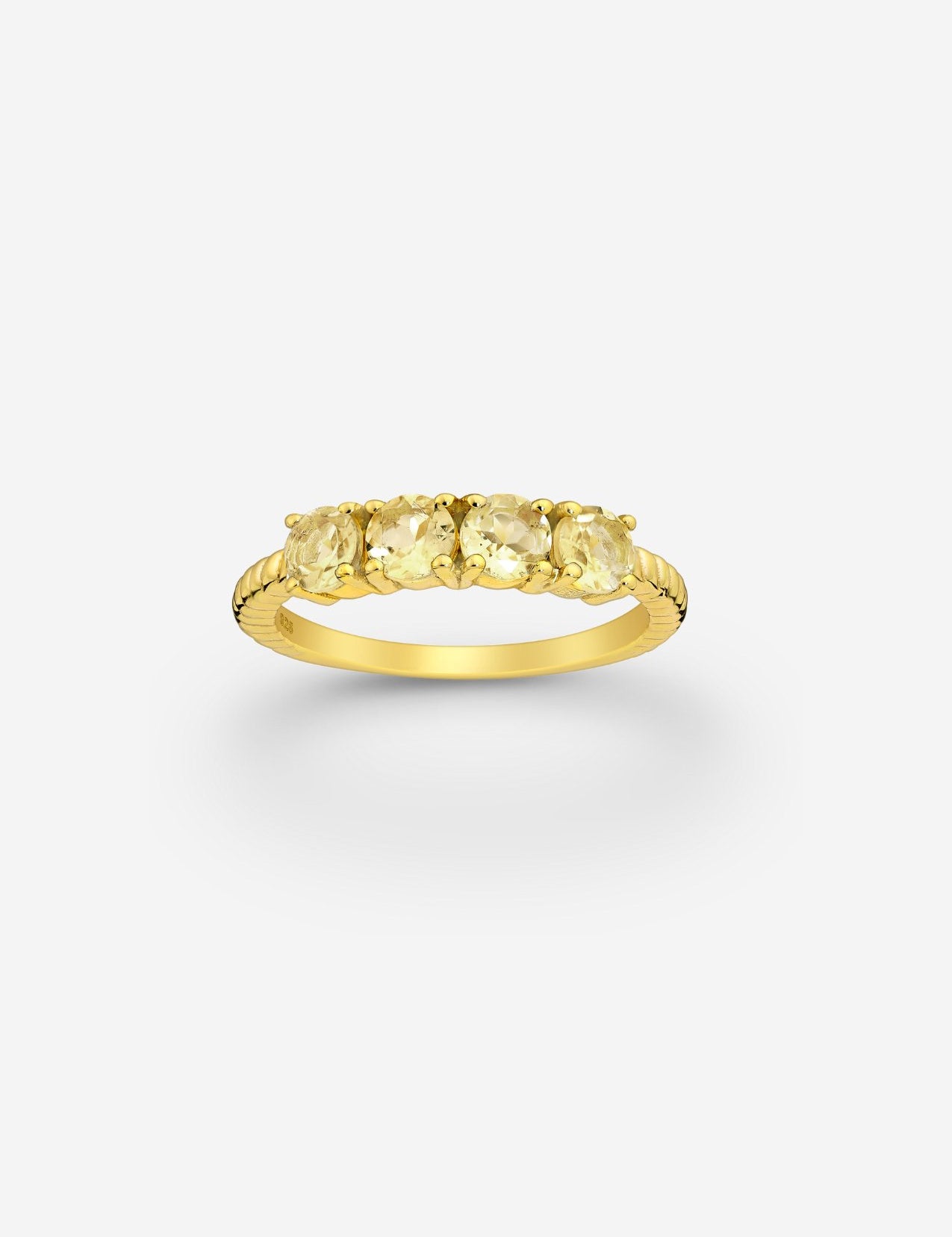 The Sol Citrine 18ct Gold Vermeil Ring - Molten Store