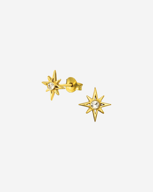 The Solar Flare 14ct Gold Vermeil Stud Earrings - Molten Store