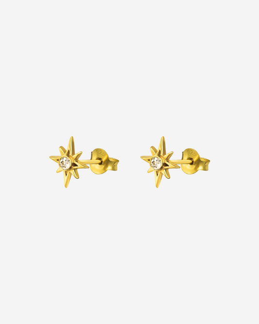 The Solar Flare 14ct Gold Vermeil Stud Earrings - Molten Store